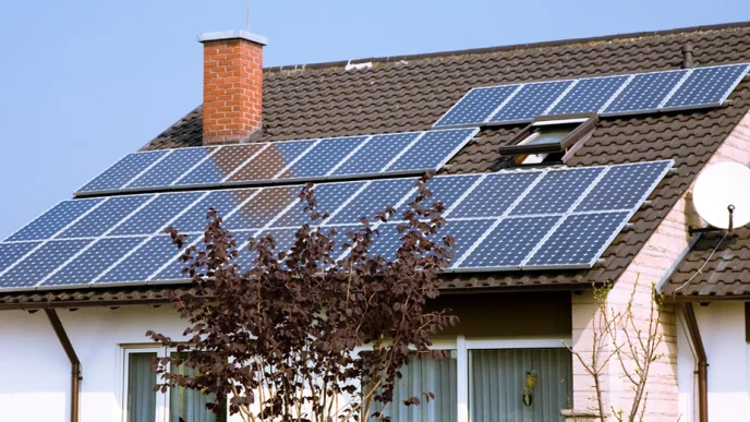 Solar panels on the roof of a house - Retrofit West