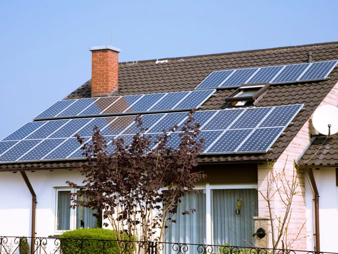 Solar panels on the roof of a house - Retrofit West