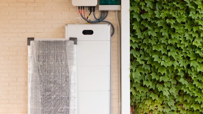 wall-mounted electrical battery for solar panel system