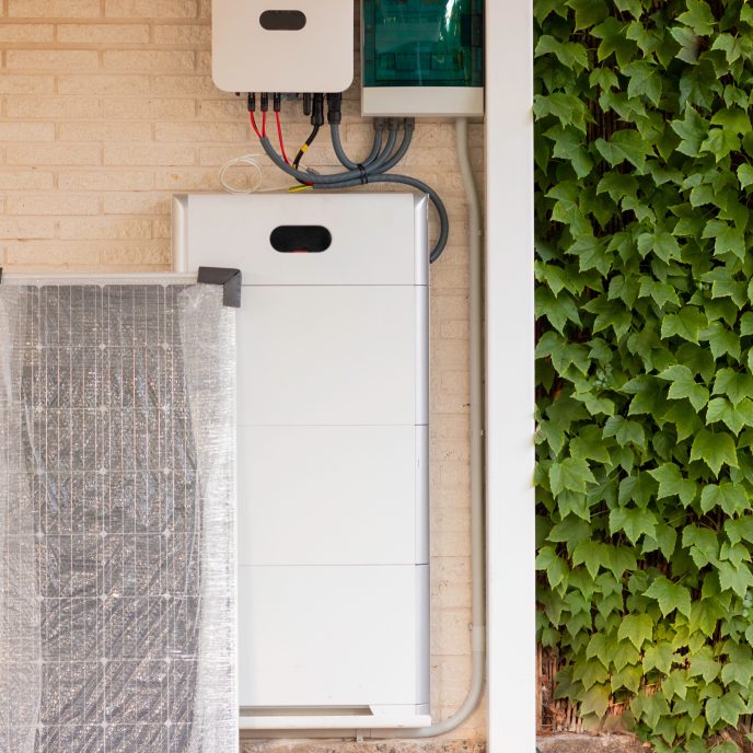 wall-mounted electrical battery for solar panel system