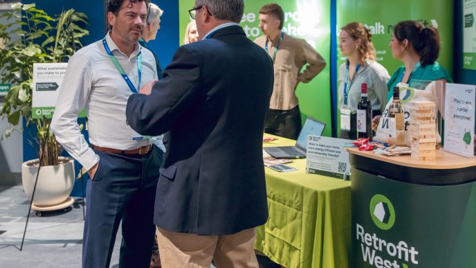 the team at the exhibition stand at the Festival of Sustainable Business 2024