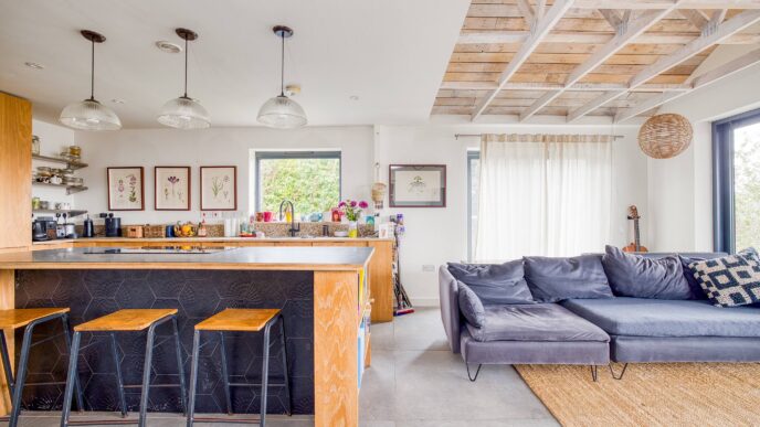 The inside of a Bedminster home that's been fully renovated.